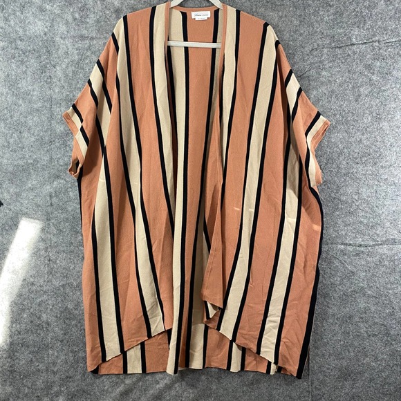 Lovers + Friends Revolve Cardigan XS/Small Striped Oversized Open Longline SS - Picture 2 of 10